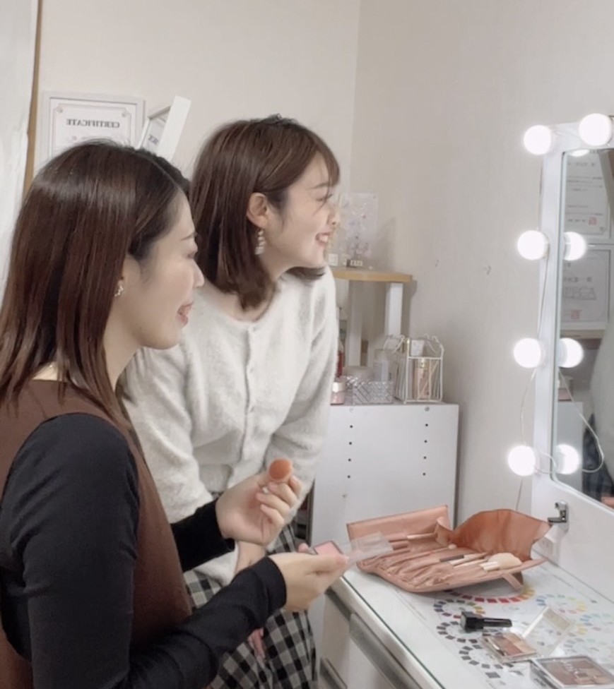 メイクレッスンの様子